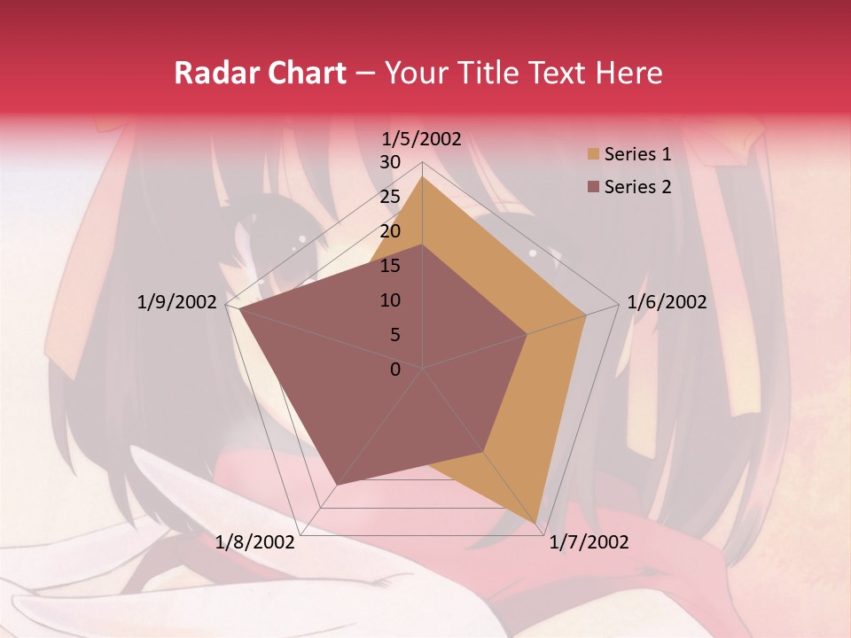 A Anime Girl With A Knife In Her Hand PowerPoint Template