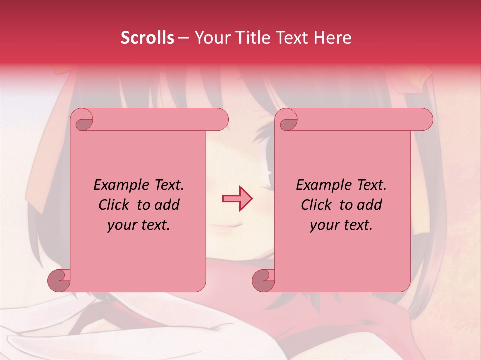 A Anime Girl With A Knife In Her Hand PowerPoint Template