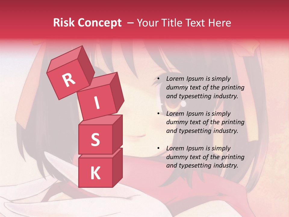 A Anime Girl With A Knife In Her Hand PowerPoint Template