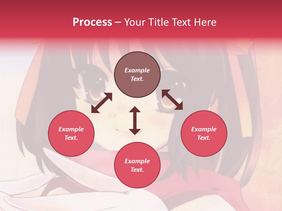 A Anime Girl With A Knife In Her Hand PowerPoint Template