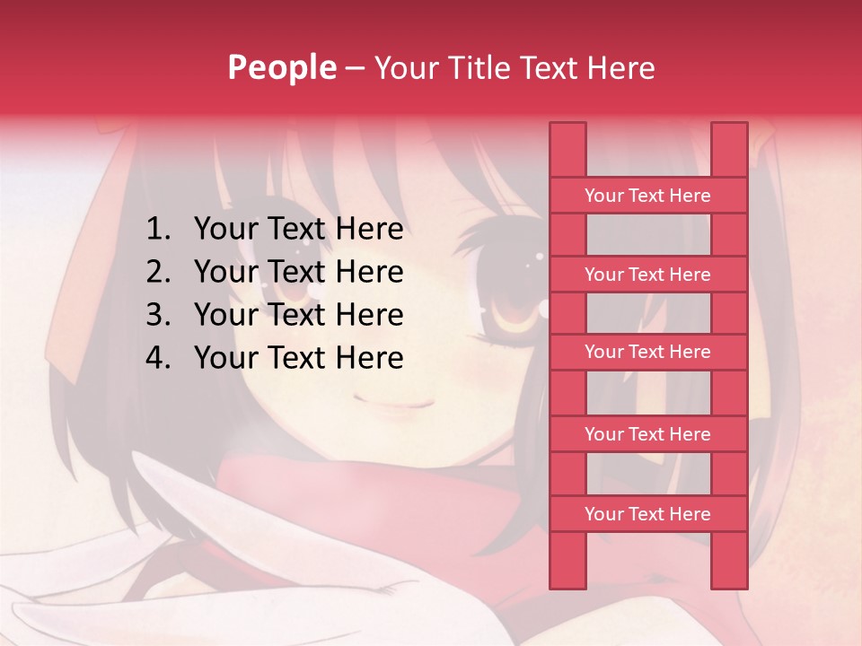 A Anime Girl With A Knife In Her Hand PowerPoint Template