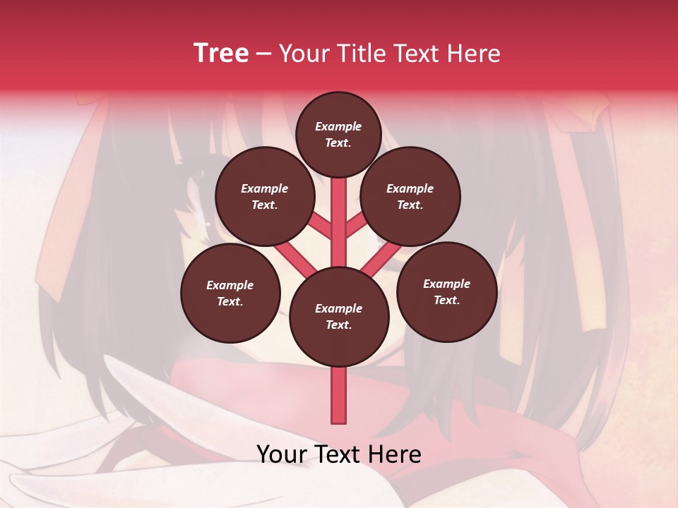 A Anime Girl With A Knife In Her Hand PowerPoint Template