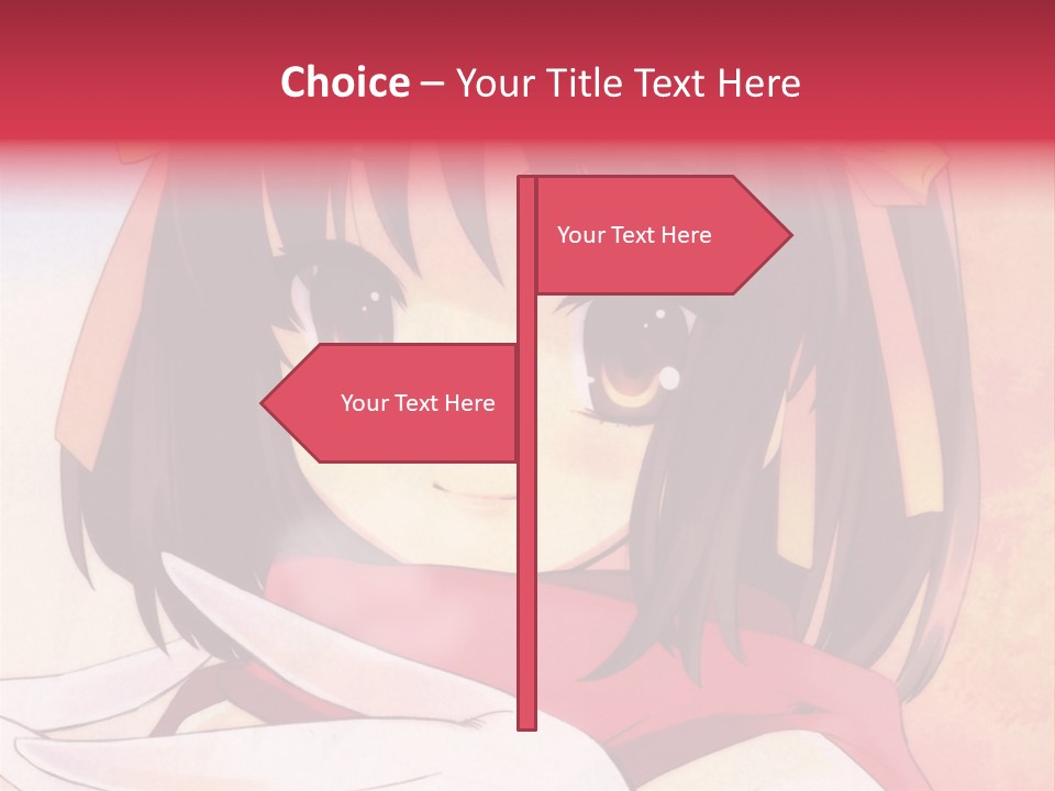 A Anime Girl With A Knife In Her Hand PowerPoint Template
