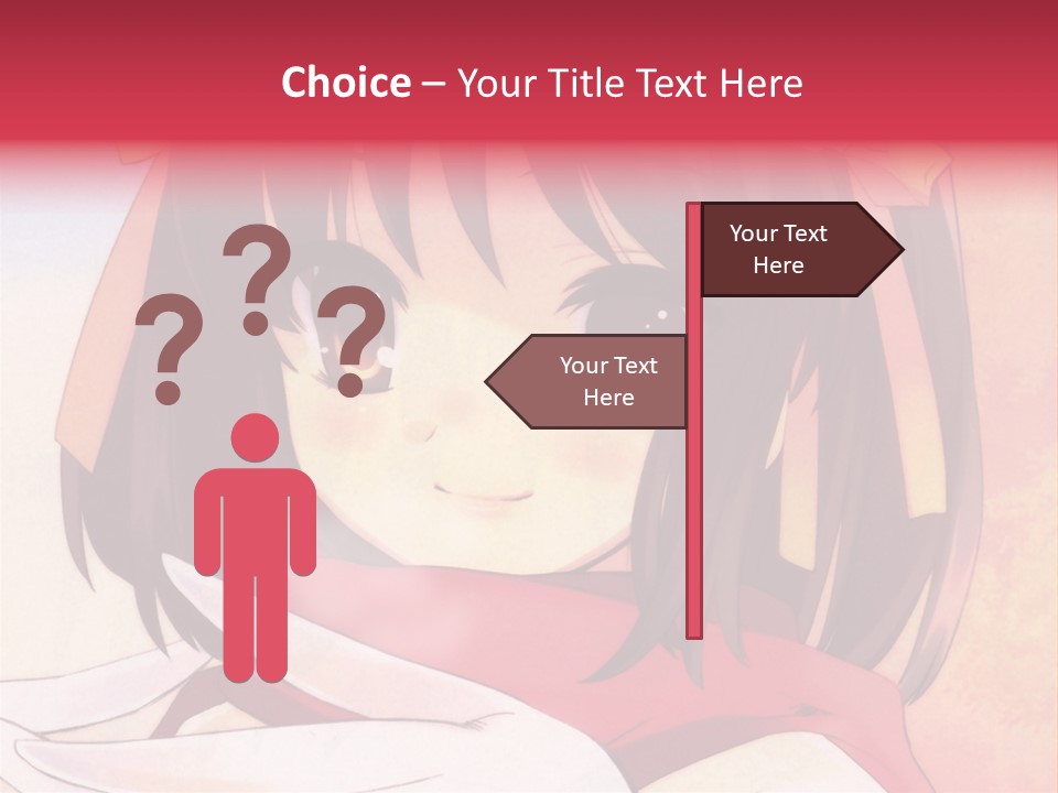 A Anime Girl With A Knife In Her Hand PowerPoint Template