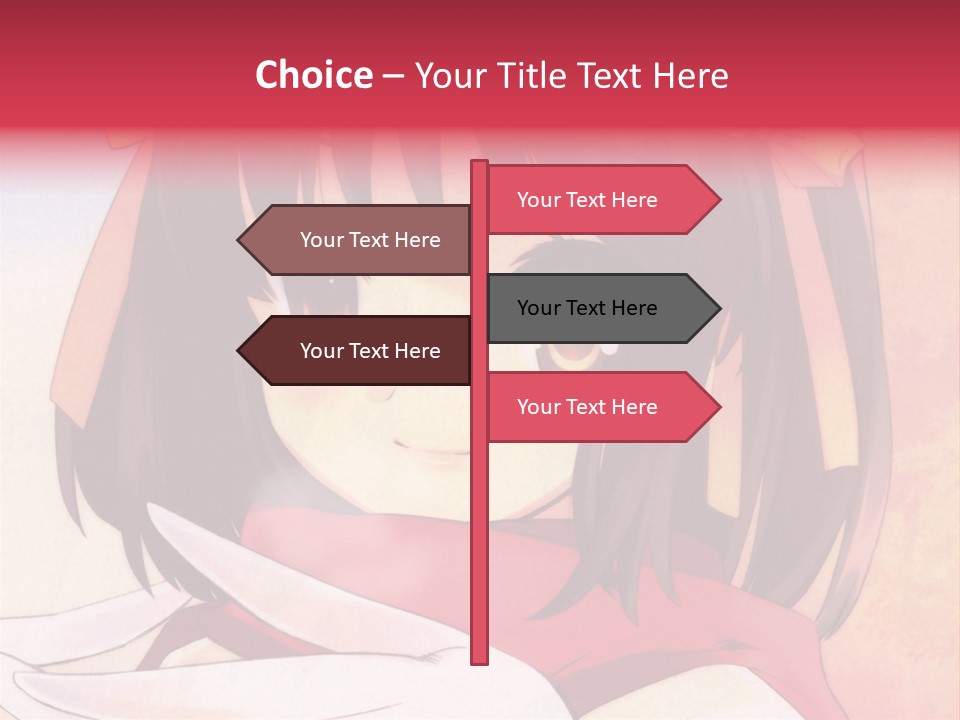 A Anime Girl With A Knife In Her Hand PowerPoint Template