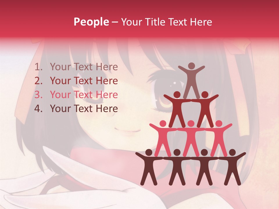 A Anime Girl With A Knife In Her Hand PowerPoint Template