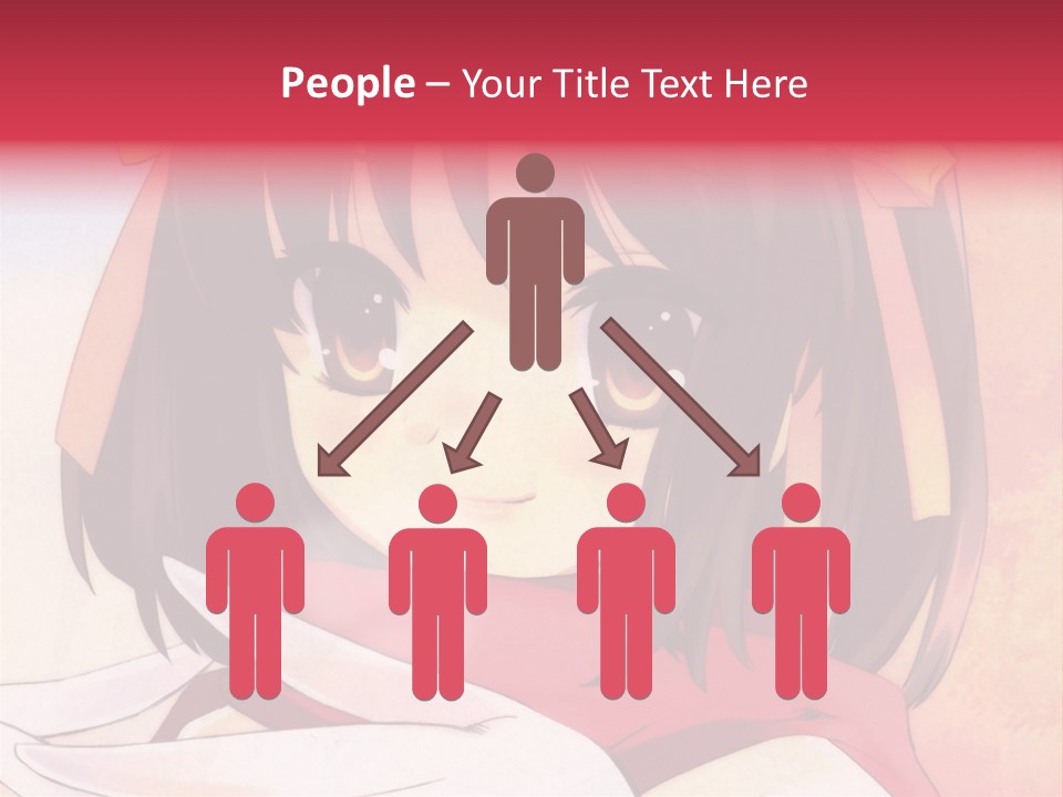 A Anime Girl With A Knife In Her Hand PowerPoint Template