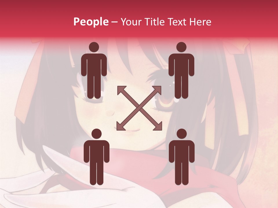 A Anime Girl With A Knife In Her Hand PowerPoint Template