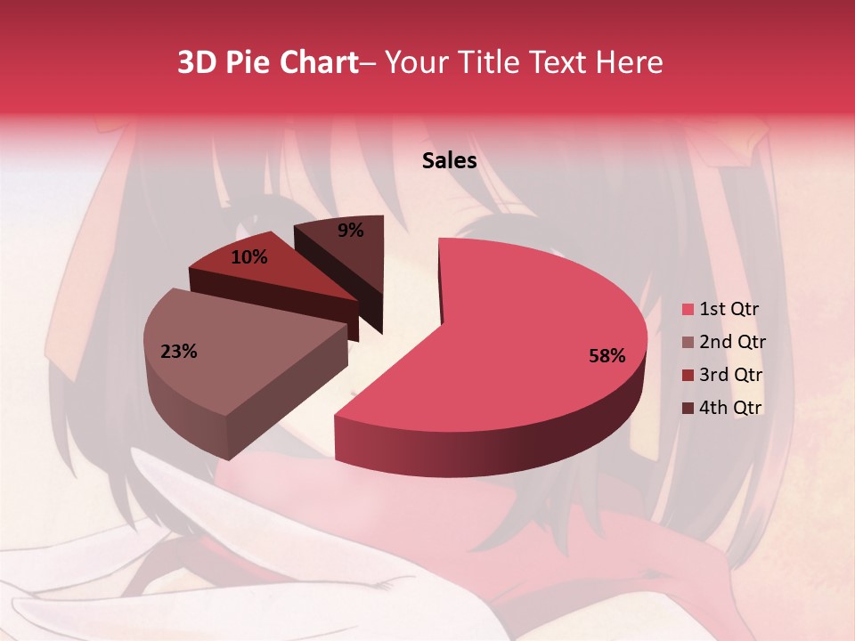 A Anime Girl With A Knife In Her Hand PowerPoint Template
