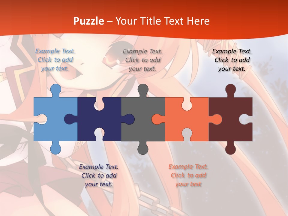 A Girl With Long Hair Is Standing In Front Of A Red Wall PowerPoint Template