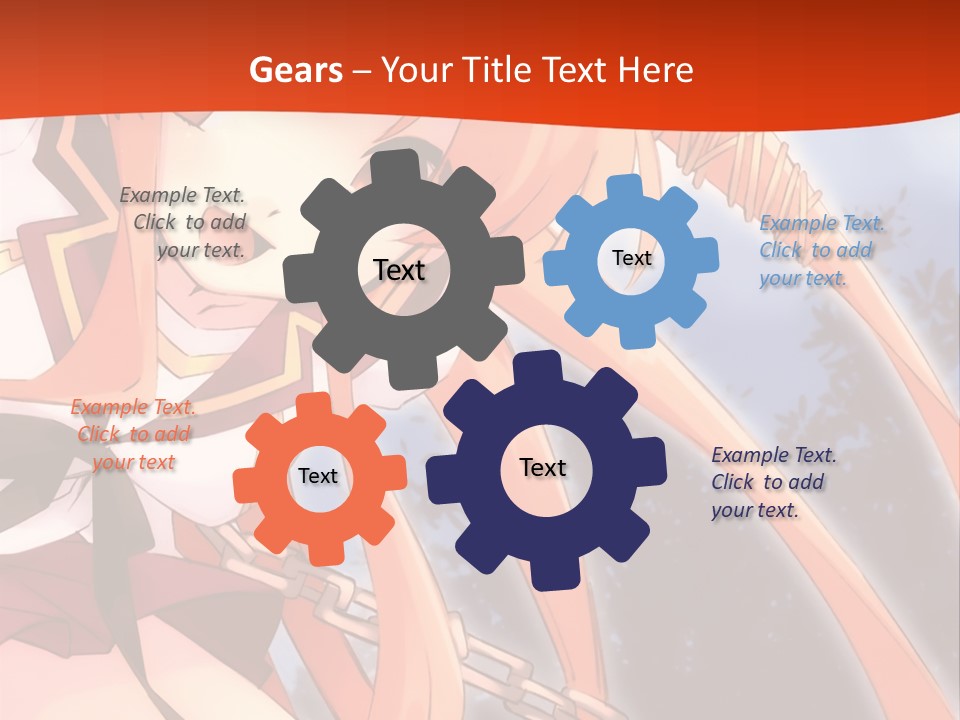 A Girl With Long Hair Is Standing In Front Of A Red Wall PowerPoint Template