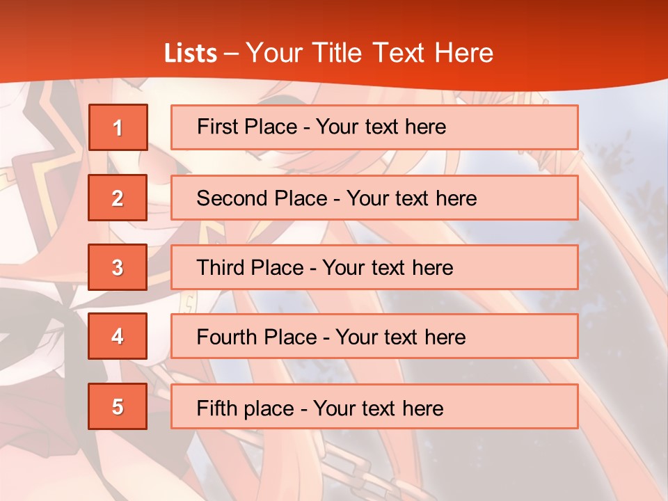 A Girl With Long Hair Is Standing In Front Of A Red Wall PowerPoint Template