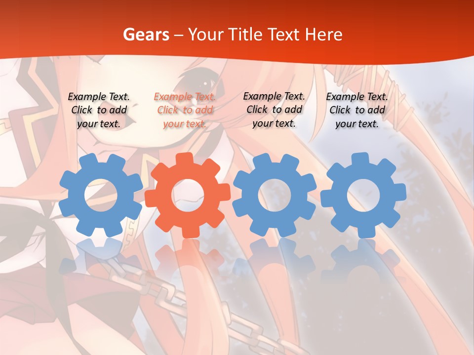 A Girl With Long Hair Is Standing In Front Of A Red Wall PowerPoint Template