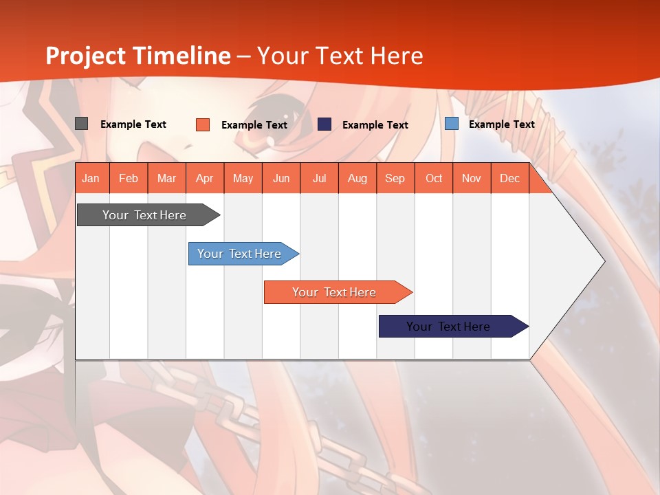 A Girl With Long Hair Is Standing In Front Of A Red Wall PowerPoint Template