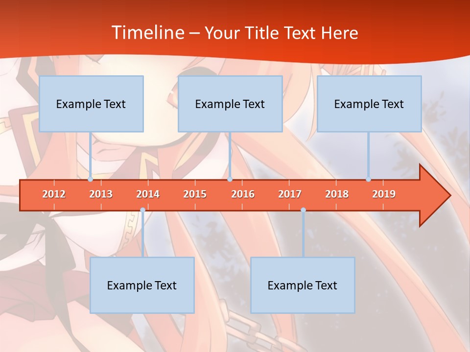 A Girl With Long Hair Is Standing In Front Of A Red Wall PowerPoint Template