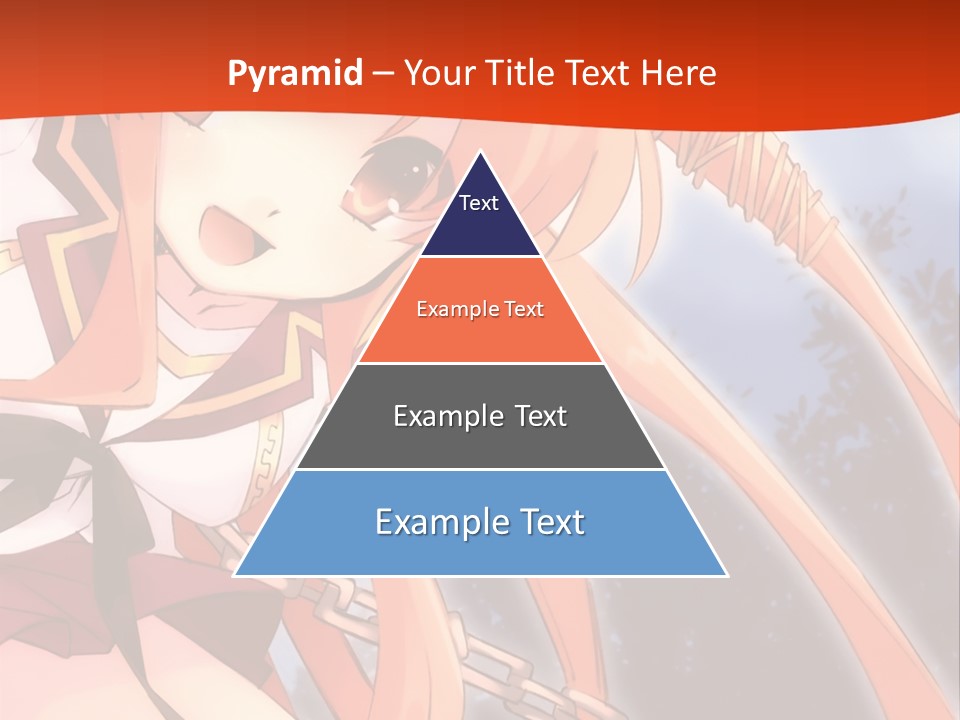 A Girl With Long Hair Is Standing In Front Of A Red Wall PowerPoint Template