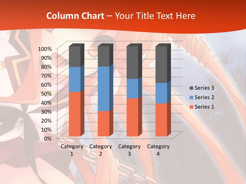 A Girl With Long Hair Is Standing In Front Of A Red Wall PowerPoint Template