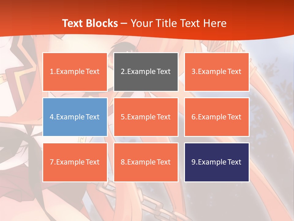 A Girl With Long Hair Is Standing In Front Of A Red Wall PowerPoint Template