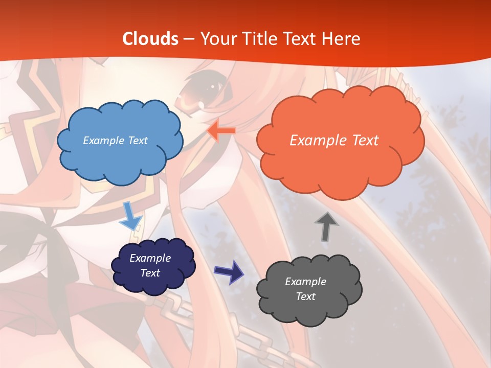 A Girl With Long Hair Is Standing In Front Of A Red Wall PowerPoint Template