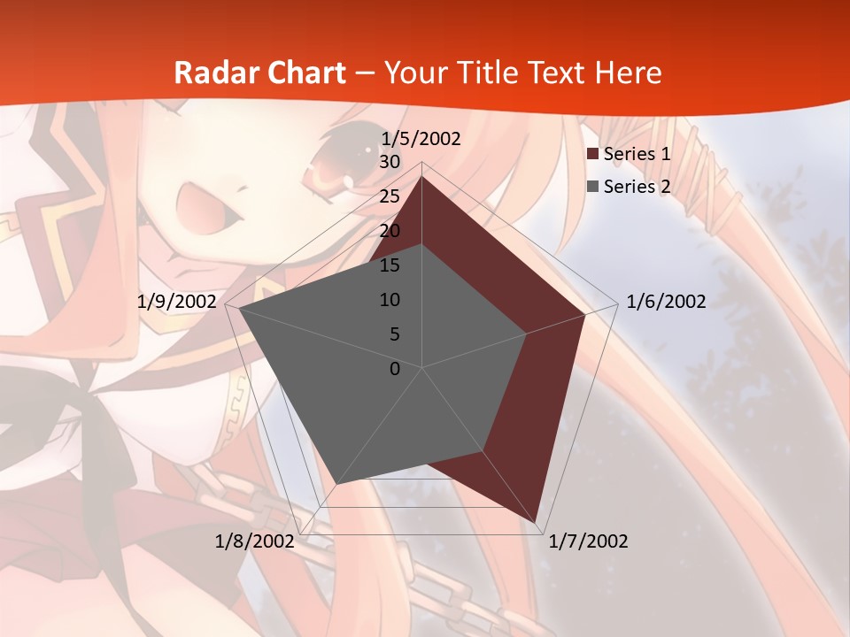 A Girl With Long Hair Is Standing In Front Of A Red Wall PowerPoint Template