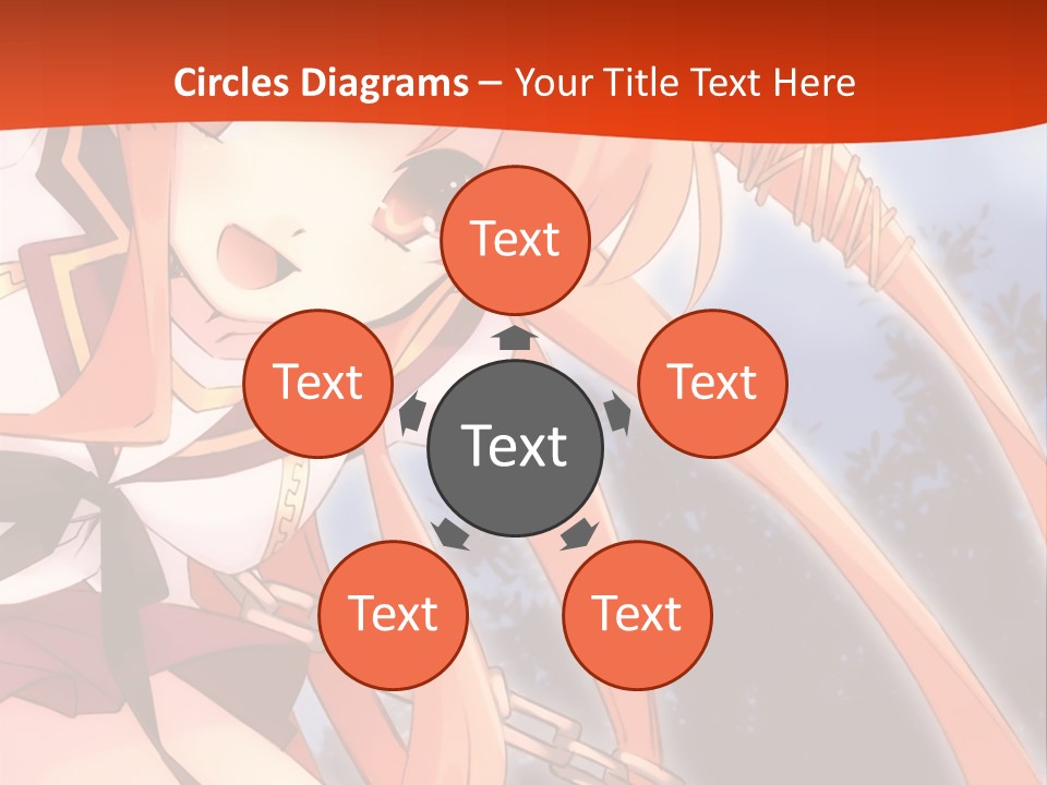 A Girl With Long Hair Is Standing In Front Of A Red Wall PowerPoint Template