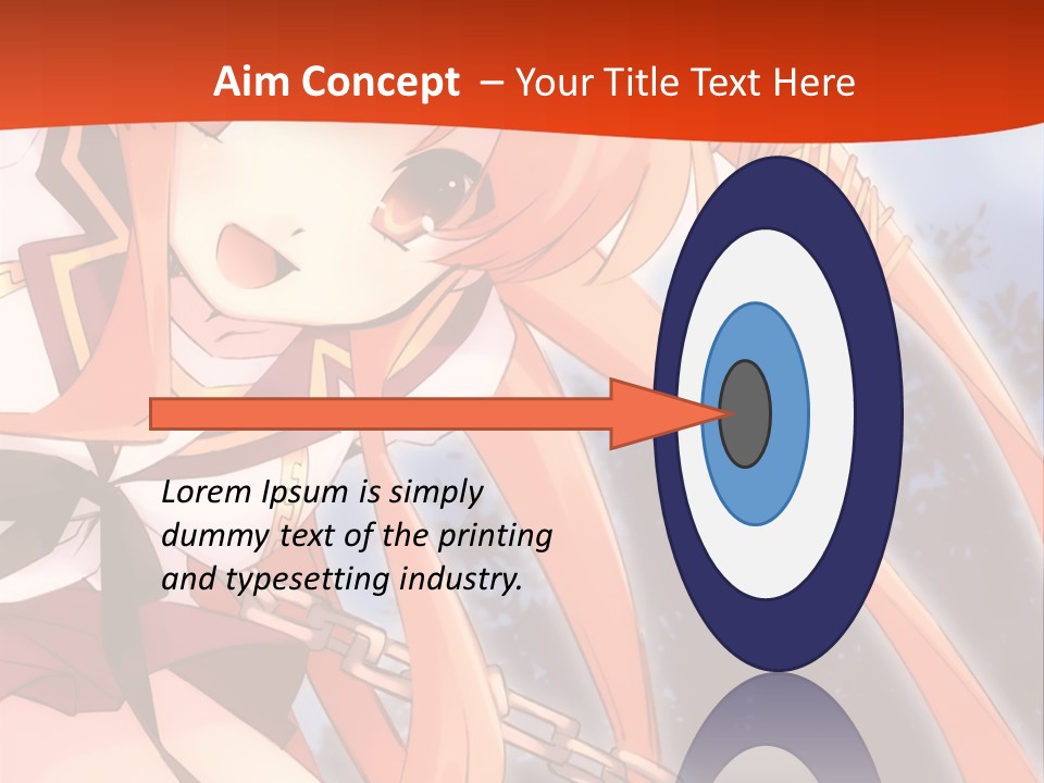 A Girl With Long Hair Is Standing In Front Of A Red Wall PowerPoint Template