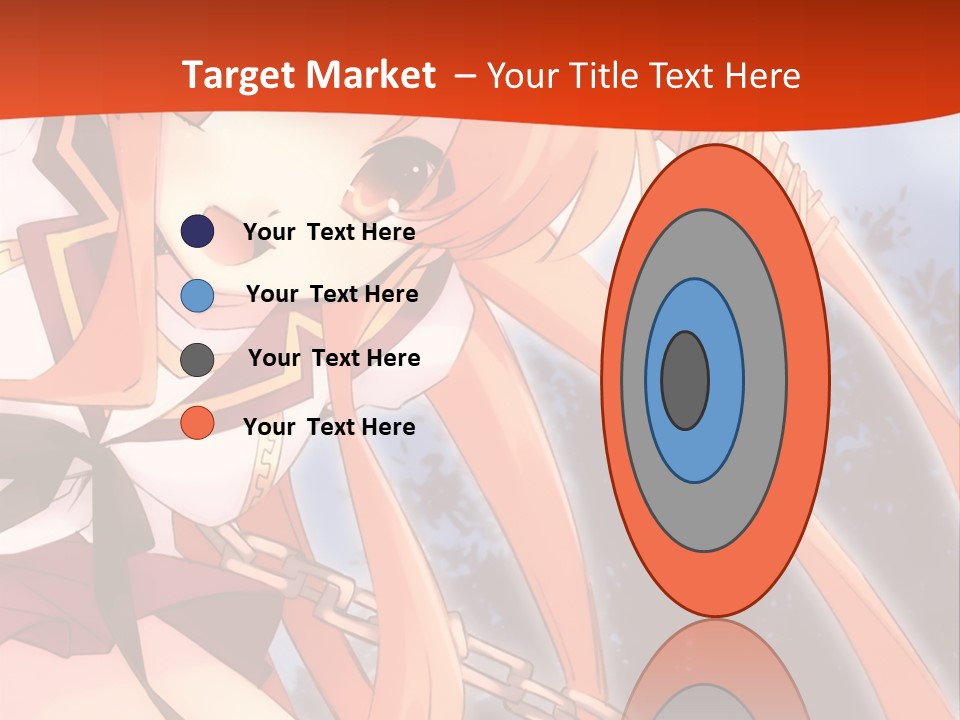 A Girl With Long Hair Is Standing In Front Of A Red Wall PowerPoint Template