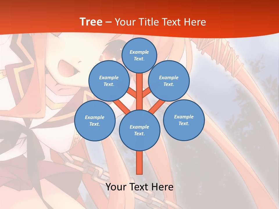 A Girl With Long Hair Is Standing In Front Of A Red Wall PowerPoint Template