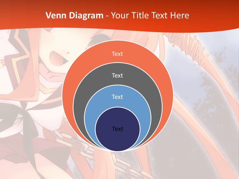 A Girl With Long Hair Is Standing In Front Of A Red Wall PowerPoint Template