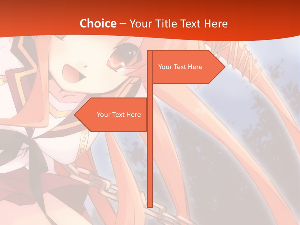 A Girl With Long Hair Is Standing In Front Of A Red Wall PowerPoint Template