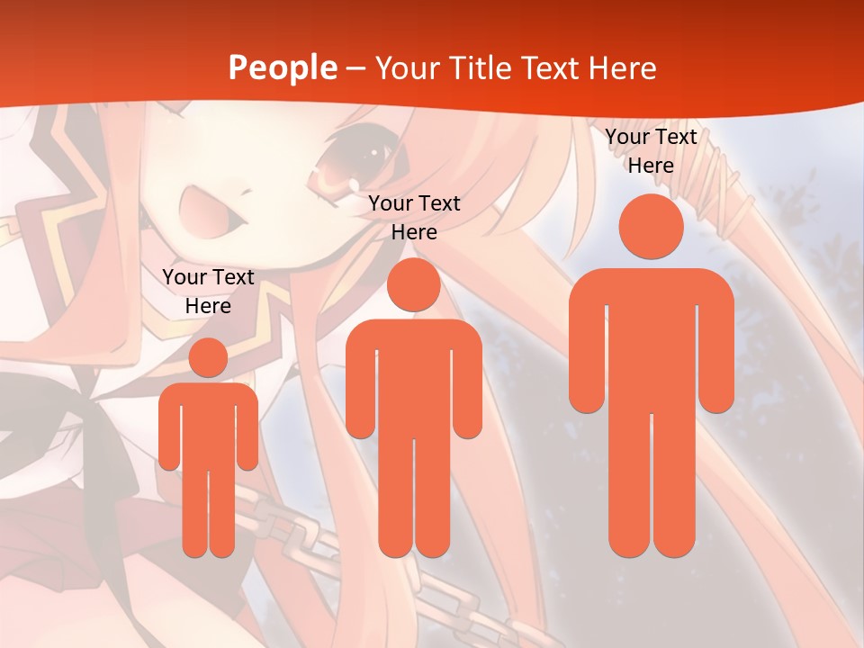 A Girl With Long Hair Is Standing In Front Of A Red Wall PowerPoint Template