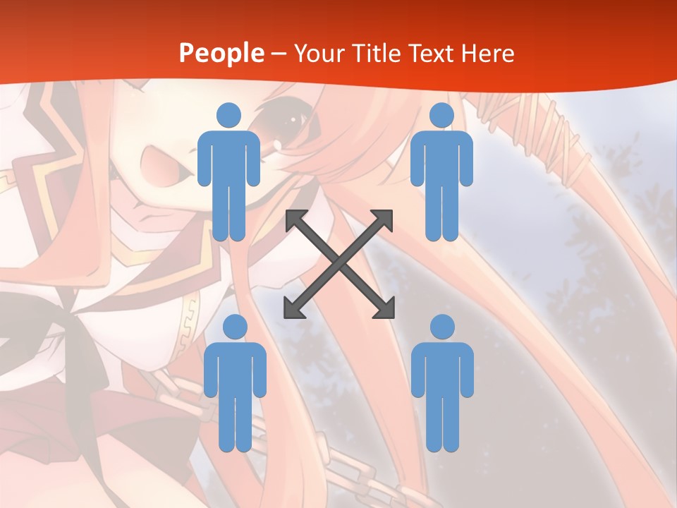 A Girl With Long Hair Is Standing In Front Of A Red Wall PowerPoint Template