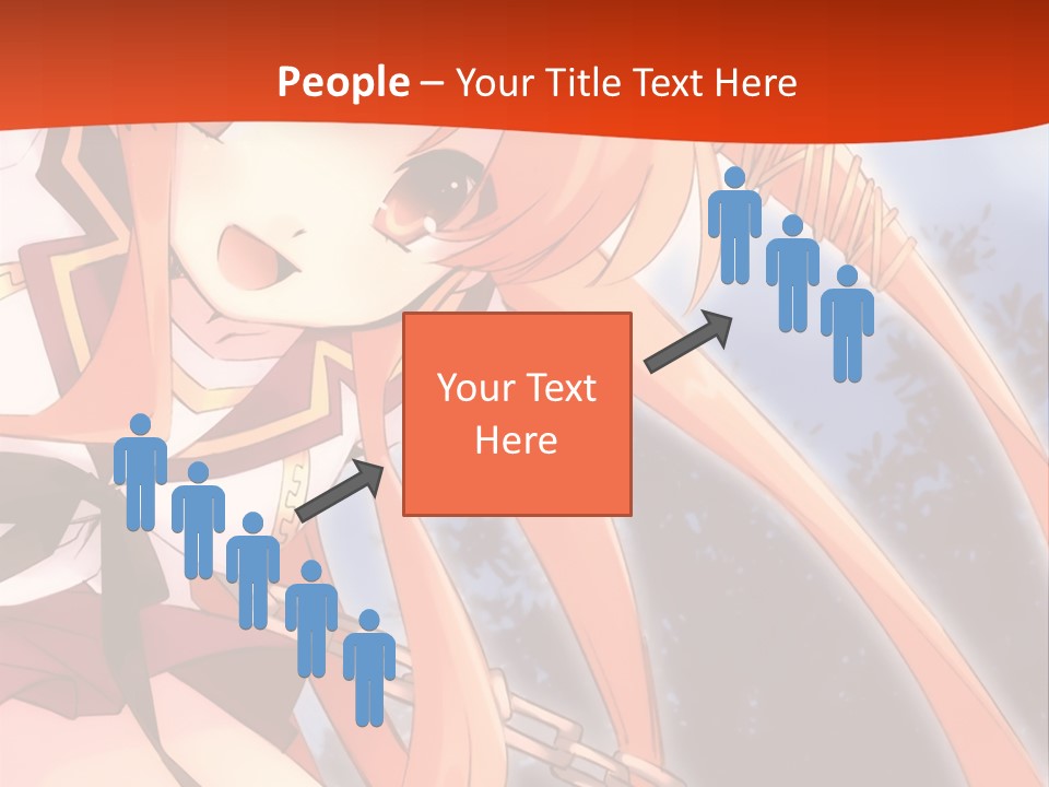 A Girl With Long Hair Is Standing In Front Of A Red Wall PowerPoint Template