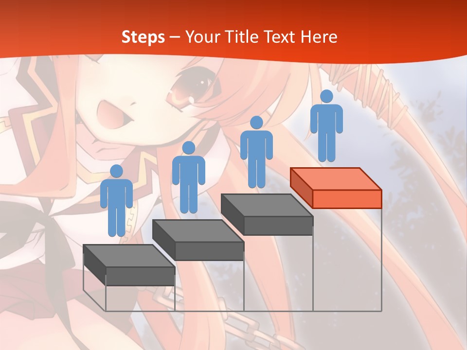 A Girl With Long Hair Is Standing In Front Of A Red Wall PowerPoint Template