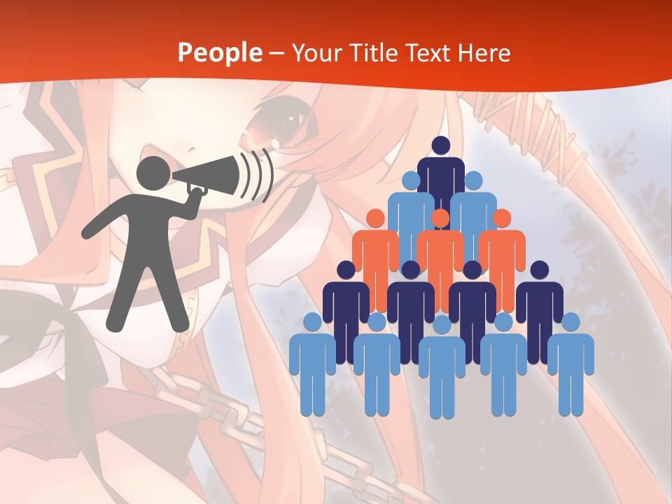 A Girl With Long Hair Is Standing In Front Of A Red Wall PowerPoint Template