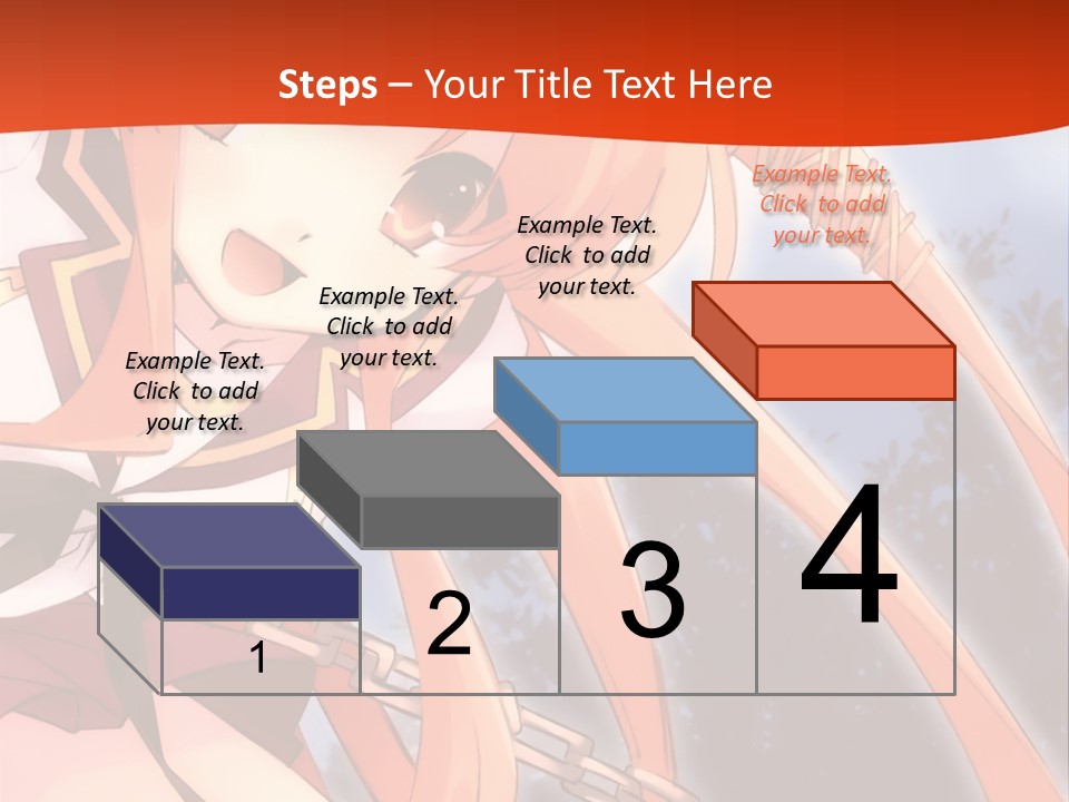 A Girl With Long Hair Is Standing In Front Of A Red Wall PowerPoint Template