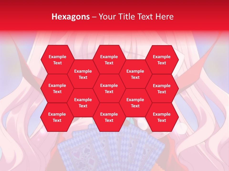 A Anime Girl With Pink Hair Holding A Fan PowerPoint Template