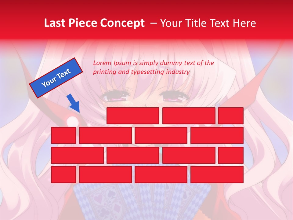 A Anime Girl With Pink Hair Holding A Fan PowerPoint Template