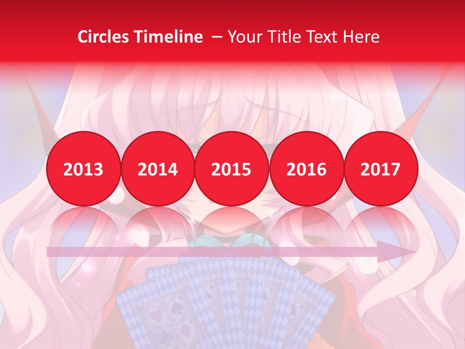 A Anime Girl With Pink Hair Holding A Fan PowerPoint Template