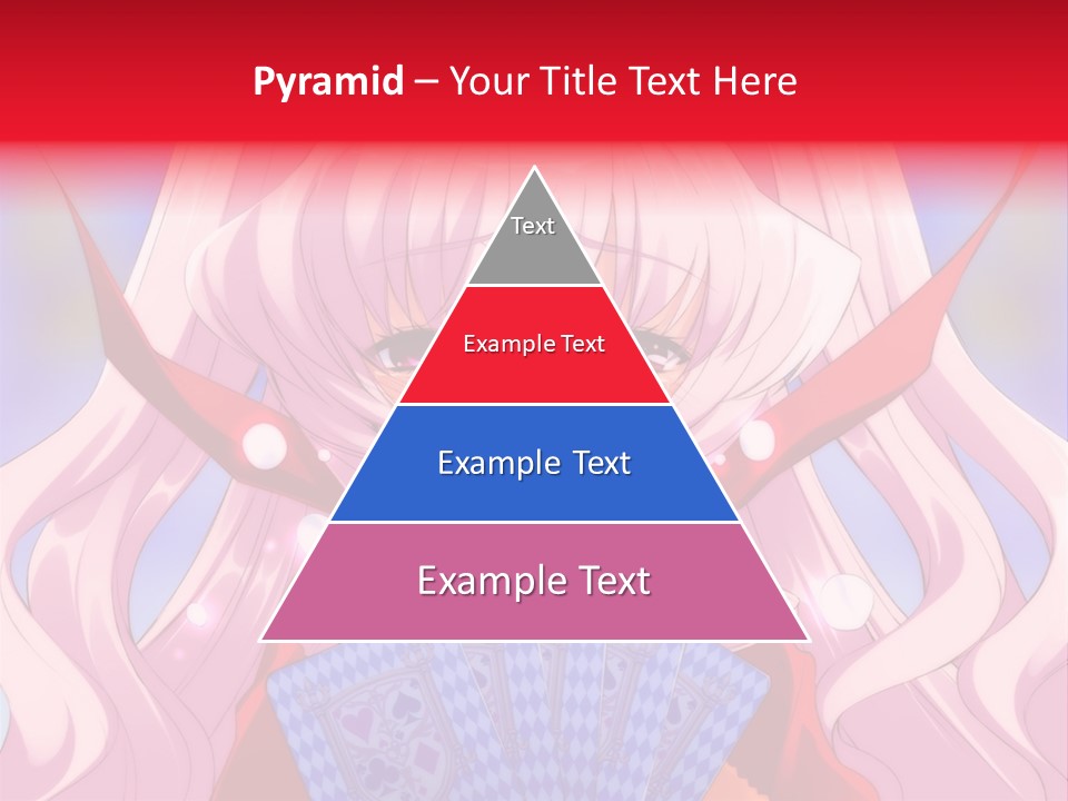 A Anime Girl With Pink Hair Holding A Fan PowerPoint Template