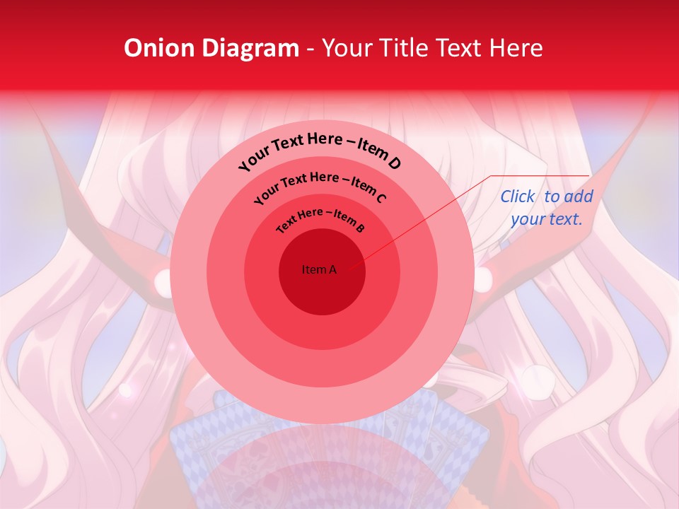 A Anime Girl With Pink Hair Holding A Fan PowerPoint Template