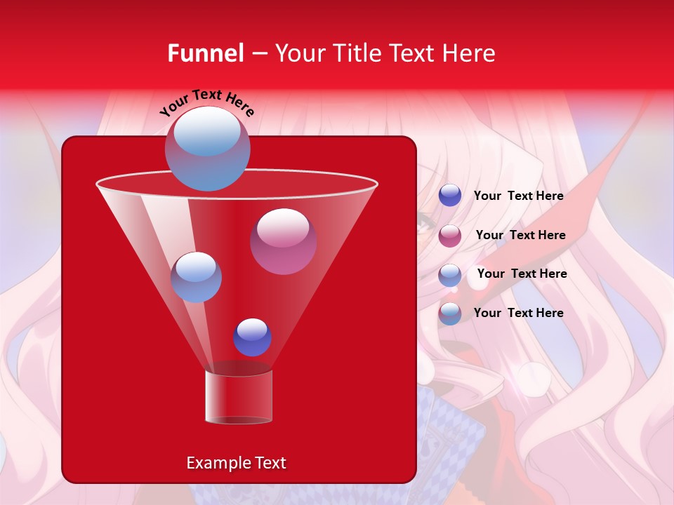 A Anime Girl With Pink Hair Holding A Fan PowerPoint Template