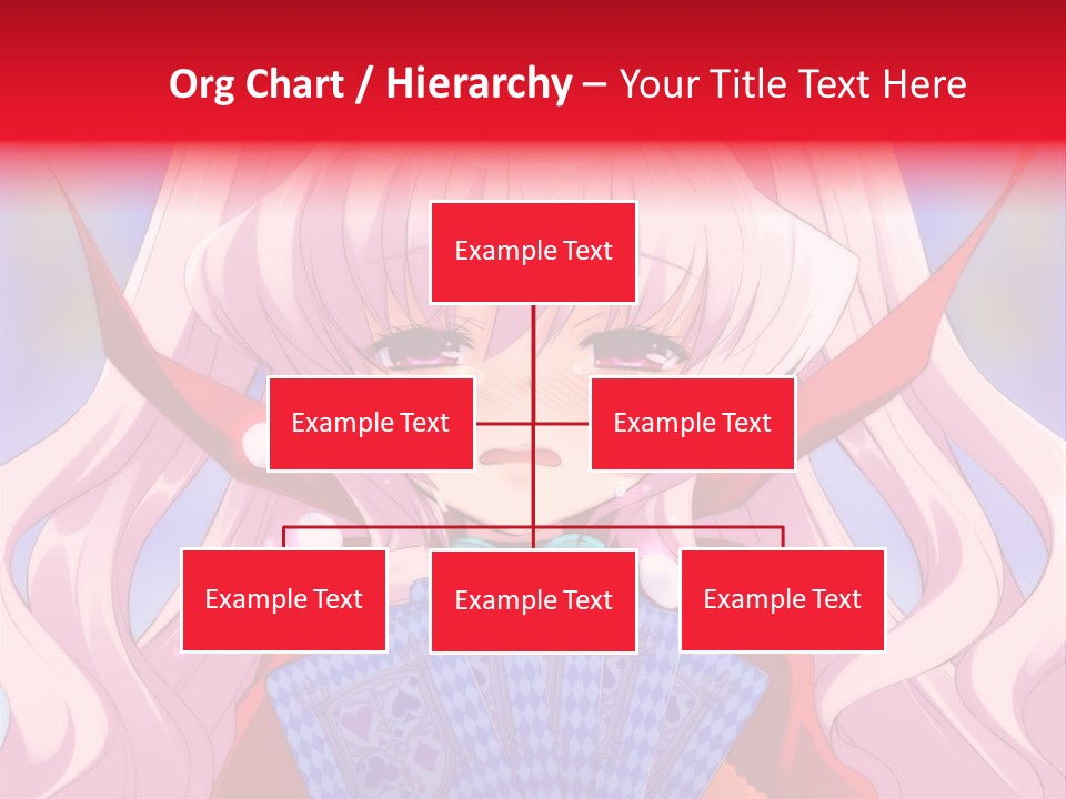 A Anime Girl With Pink Hair Holding A Fan PowerPoint Template