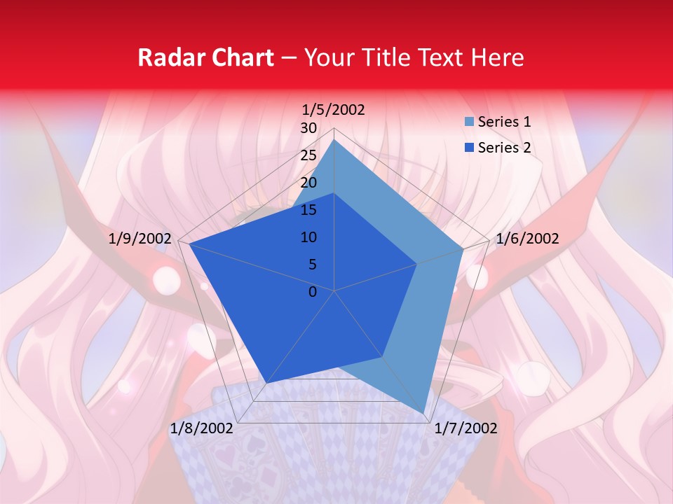 A Anime Girl With Pink Hair Holding A Fan PowerPoint Template