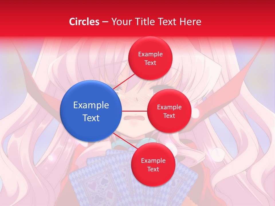 A Anime Girl With Pink Hair Holding A Fan PowerPoint Template