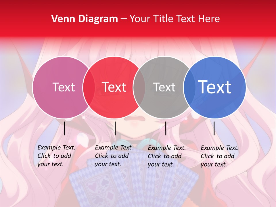 A Anime Girl With Pink Hair Holding A Fan PowerPoint Template