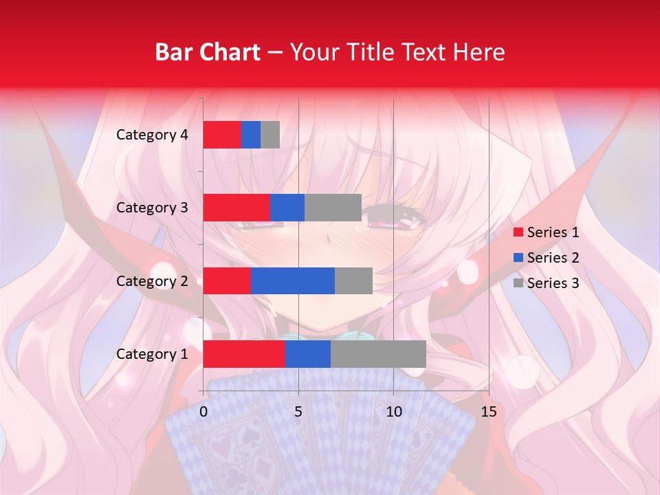 A Anime Girl With Pink Hair Holding A Fan PowerPoint Template