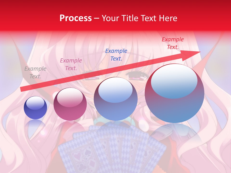 A Anime Girl With Pink Hair Holding A Fan PowerPoint Template