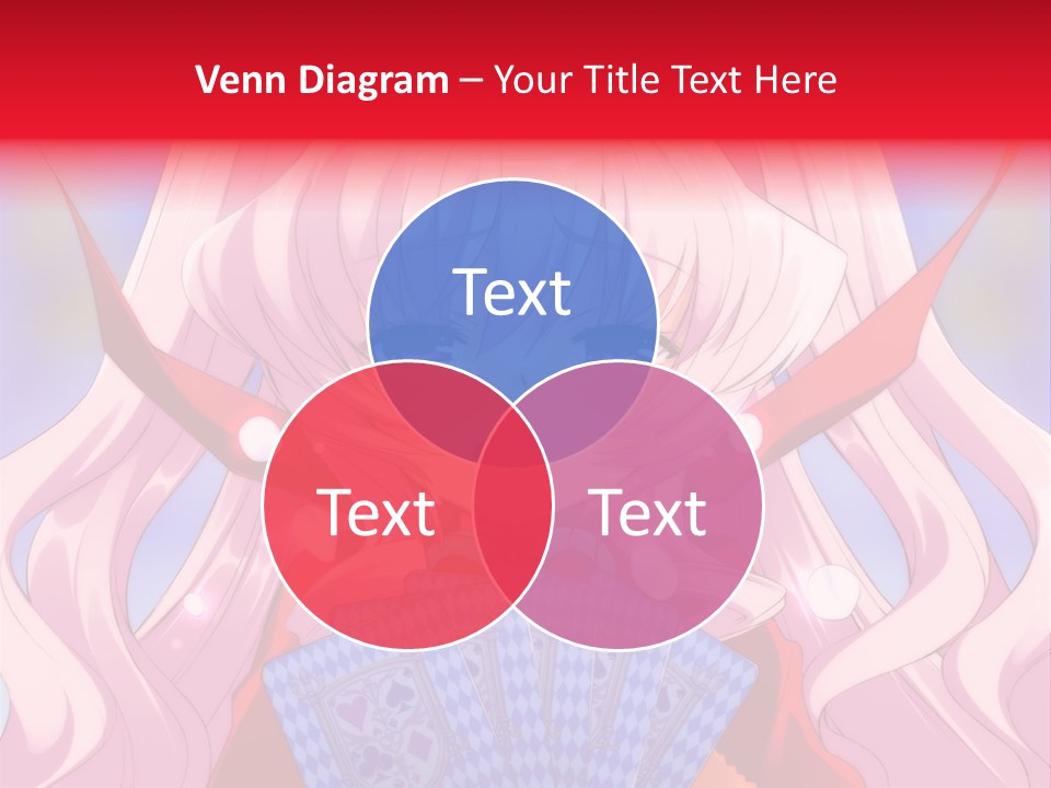 A Anime Girl With Pink Hair Holding A Fan PowerPoint Template