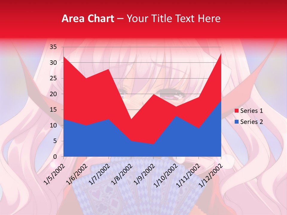 A Anime Girl With Pink Hair Holding A Fan PowerPoint Template